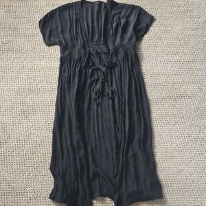 Black Short Sleeve Kimono